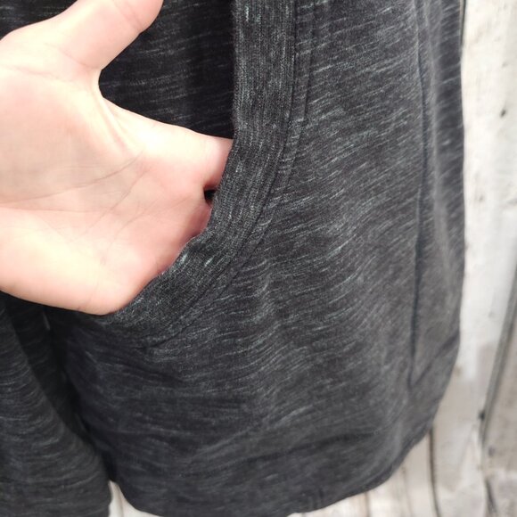Women's Size 10 Lululemon Button Front hooded sweatshirt coat Gray Spacedye EUC - Picture 13 of 16